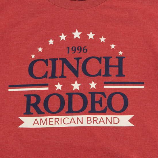 Cinch Men's Red Logo Tee