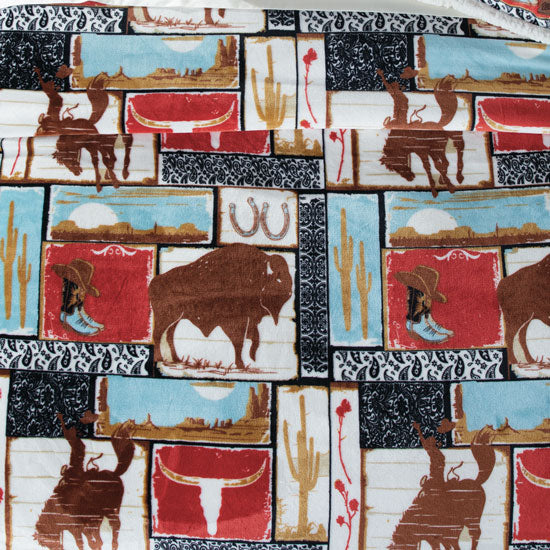 Carstens Vintage Western Sherpa Fleece Comforter Set by Wrangler