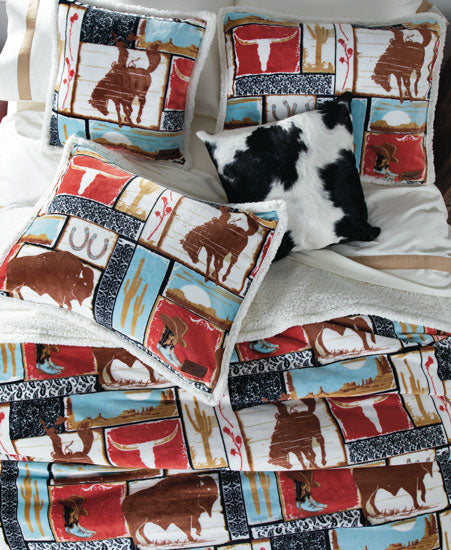 Carstens Vintage Western Sherpa Fleece Comforter Set by Wrangler