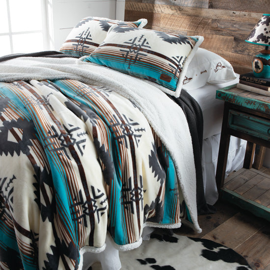Carstens Lone Mountain Sherpa Fleece Comforter SetT1