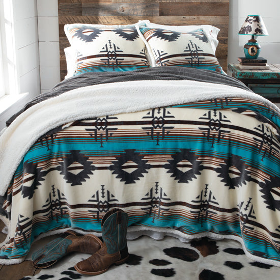 Carstens Lone Mountain Sherpa Fleece Comforter SetT1