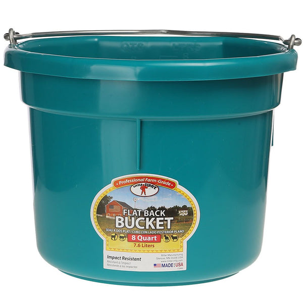 Little Giant 8 Quart Teal Flat Back Plastic Bucket