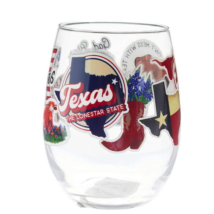 Carson Gifts Texas Wine Glass
