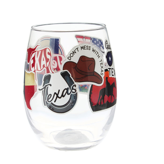 Carson Gifts Texas Wine Glass