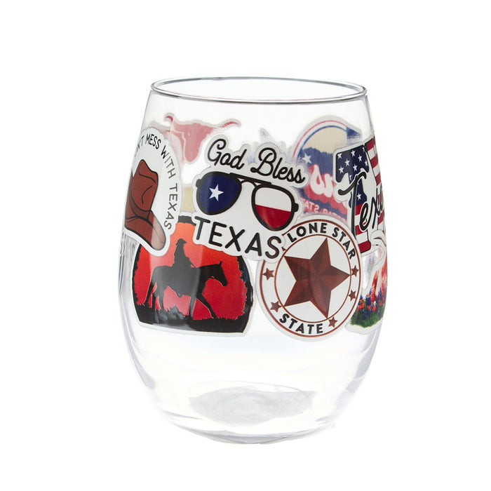Carson Gifts Texas Wine Glass