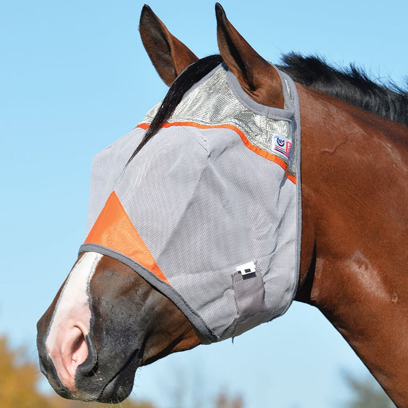 Animal Rescue Crusader Orange Horse Fly Mask