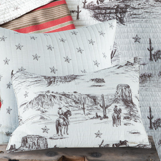 Rod's True Western Tumbleweed Trail Western Toile Standard Sham