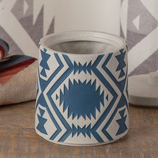 Britannica Home Pendletion White Sands Ceramic Canister