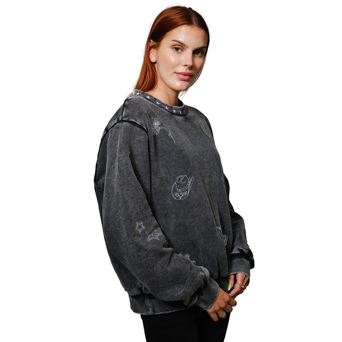 Blue B Women's Charcoal Western Embroidered Sweatshirt