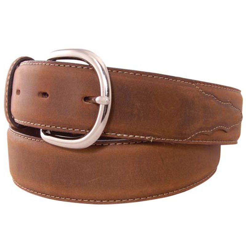 Men's Silver Creek Classic Brown Leather Belt