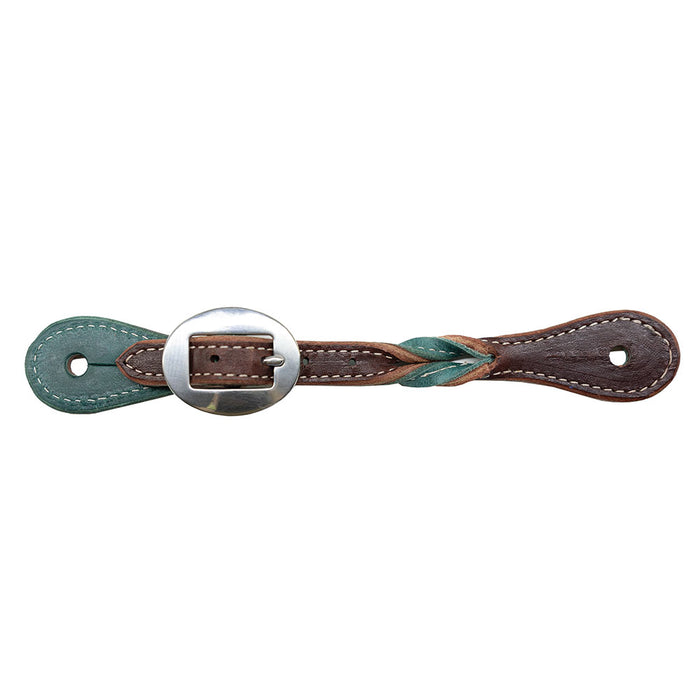 Professionals Choice Ladies Twisted Emerald Burgundy Spur Straps