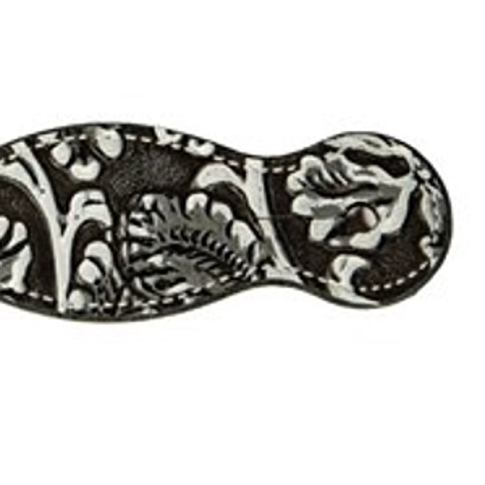 Professionals Choice Ladies/Youth Black and White Paisley Spur Straps