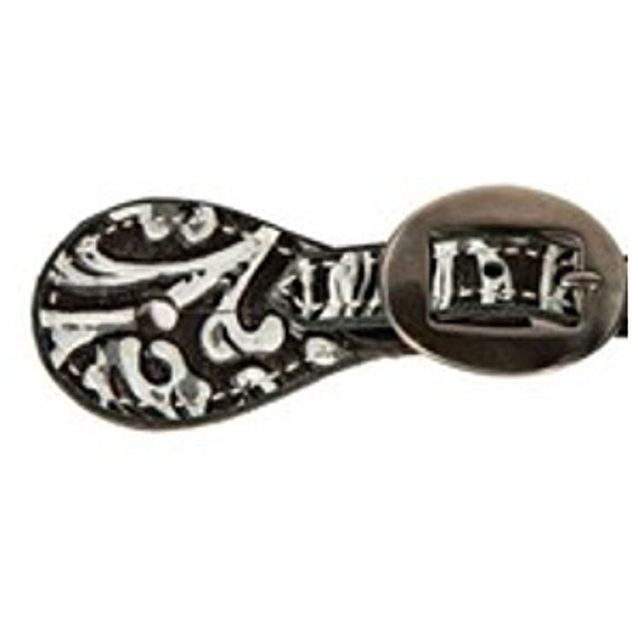 Professionals Choice Ladies/Youth Black and White Paisley Spur Straps