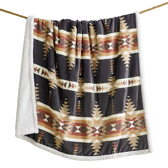 Hiend Accents Yosemite Campfire Sherpa Throw Blanket