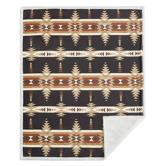 Hiend Accents Yosemite Campfire Sherpa Throw Blanket