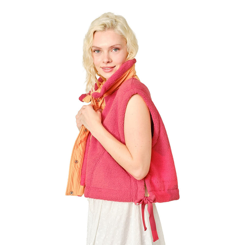 Blue B Women's Coral Oversized Contrast Vest