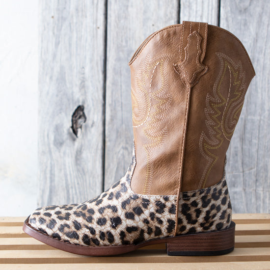 Roper Footwear Glitter Leopard Youth Boots