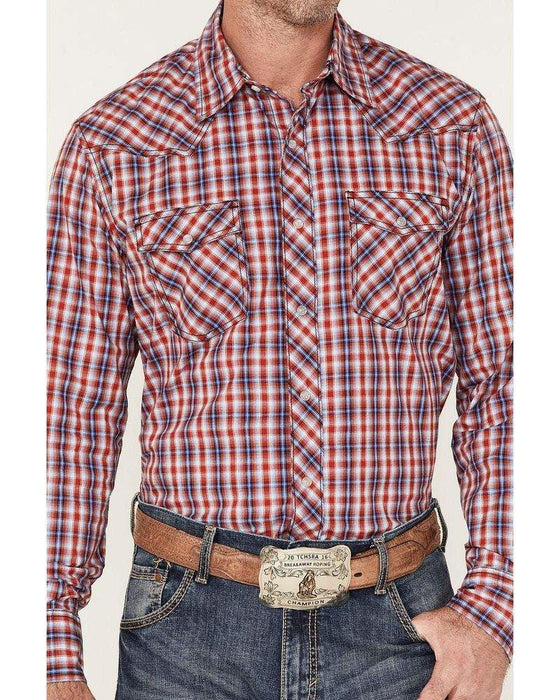 Wrangler Men's 20X Competition Advanced Comfort Plaid Snap Shirt