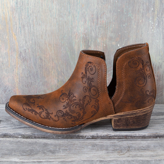 Roper Footwear Cognac Ava Booties