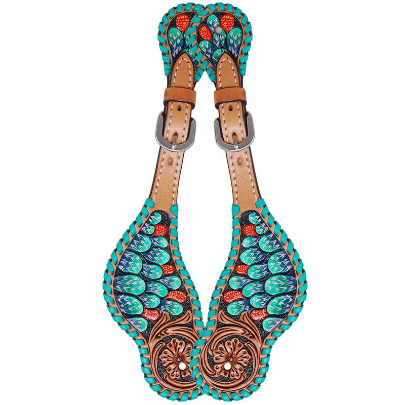Painted Cactus Ladies Spur Straps
