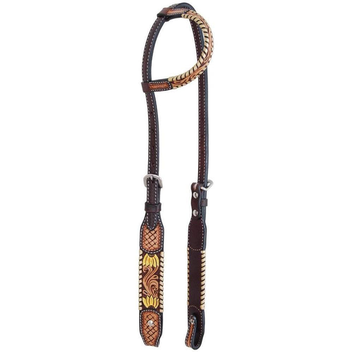 Painted Sunflower Single Ear Headstall