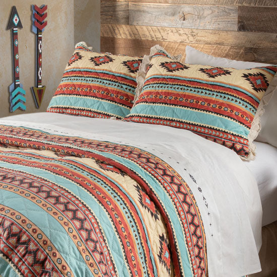 Greenland Home Fashions Red Rocks Ruffle Quilt Set