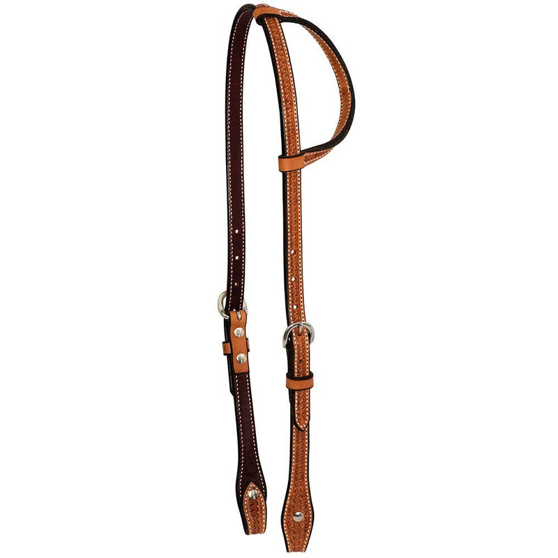 5/8 Inch Golden Spider Stamp Single Ear Headstall