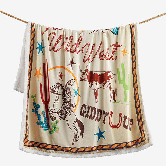 Hiend Accents Paseo Road by Retro Rodeo 54x68 Campfire Sherpa Throw
