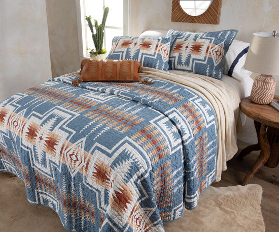 Britannica Home Harding Denim Quilt Set