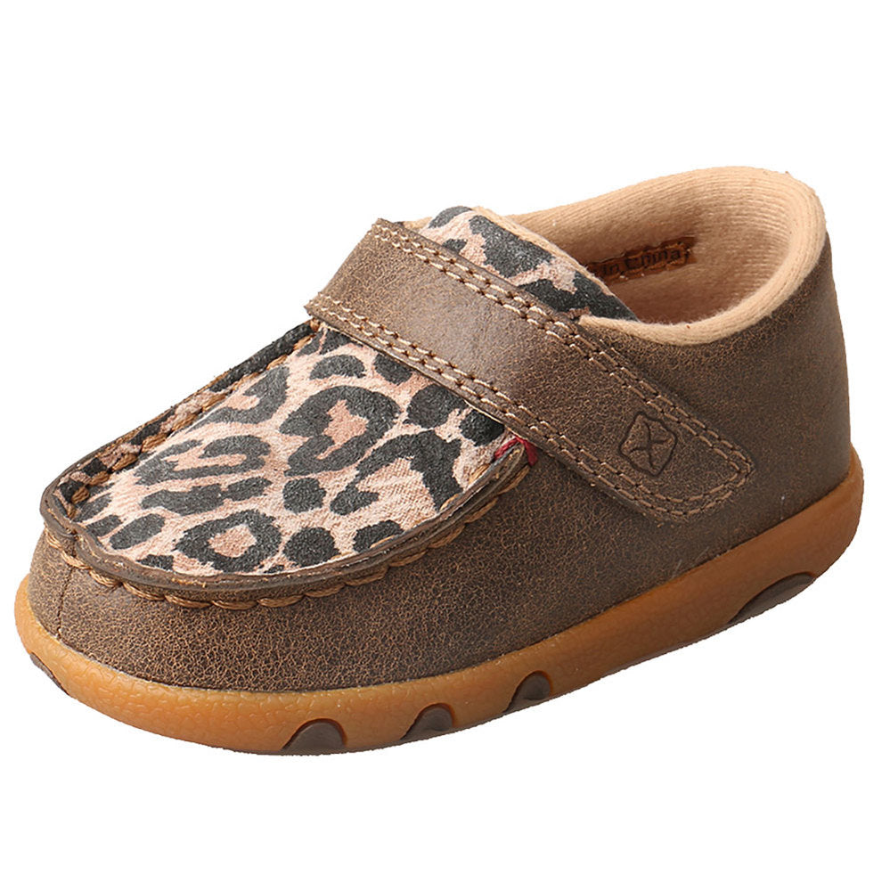Twisted X Infant Driving Mocs-Bomber/Leopard