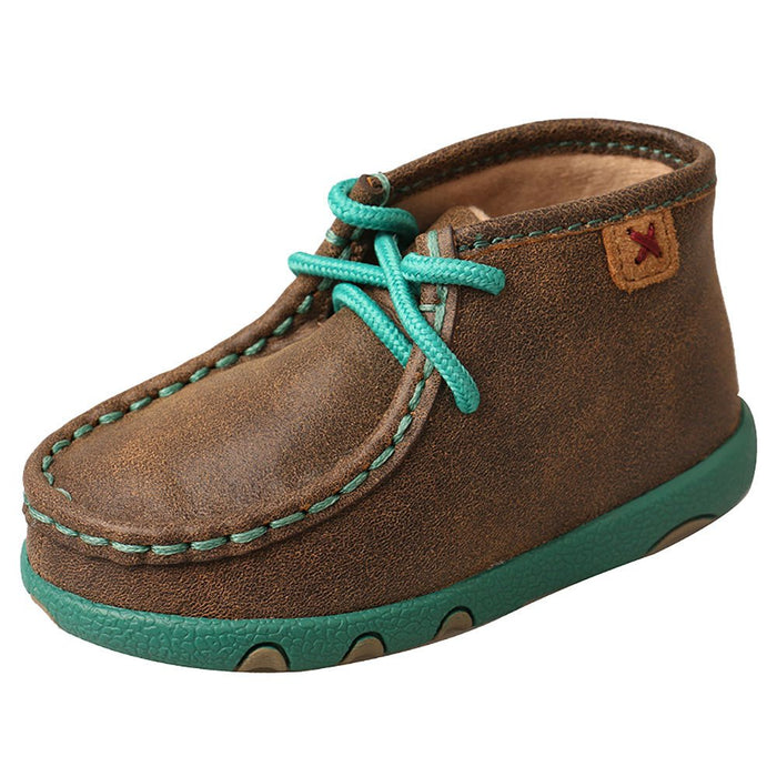 Infant Driving Mocs Bomber and Turquoise Shoe