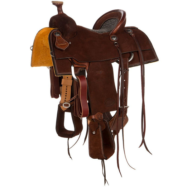 Nrs Competitors Chocolate Roughout Inlaid Grey Bullhide Seat Team
