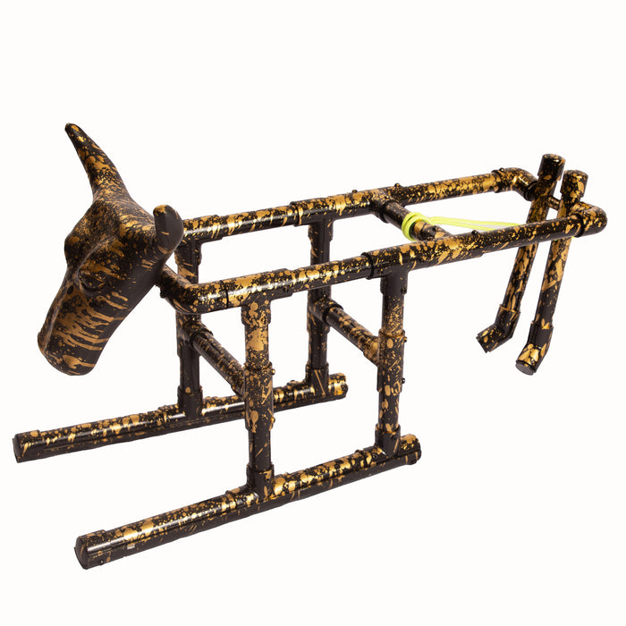 Tête factice coulissante en bois pour entraînement du rodeur junior Tête factice coulissante en bois pour entraînement du rodeur junior