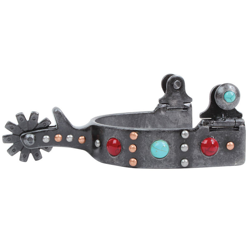 Professional's Red and Turquoise Dot Ladies Spurs