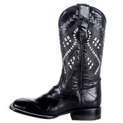 Ferrini Womens Black Alligator Print Boot