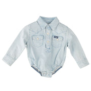 Boy's Infant Long Sleeve Denim Onesie