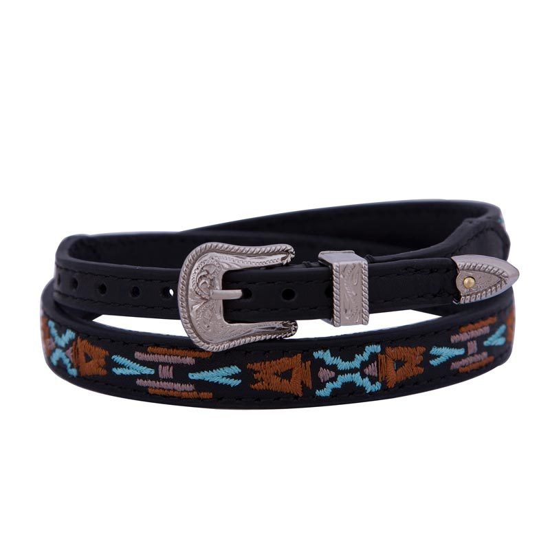 M&F 3/8in Black Aztec Design Hat Band