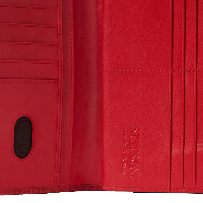 Gem Dandy Accessories Red Genuine Lizard Embossed Leather Wallet
