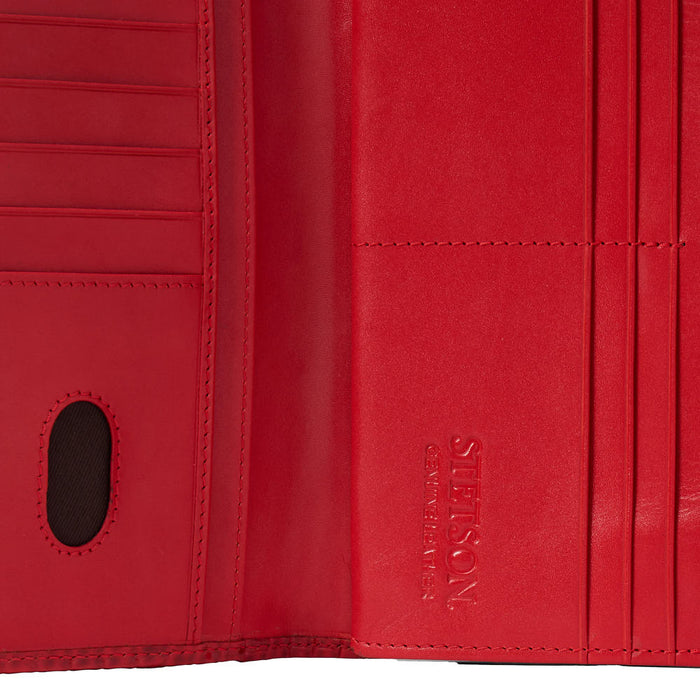 Gem Dandy Accessories Red Genuine Lizard Embossed Leather Wallet