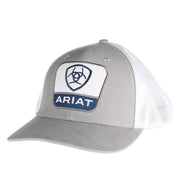 Mens Grey Ariat Patch Cap