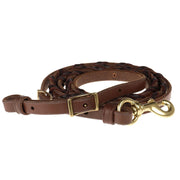 5/8" x 7'6" Latigo Laced Barrel Reins