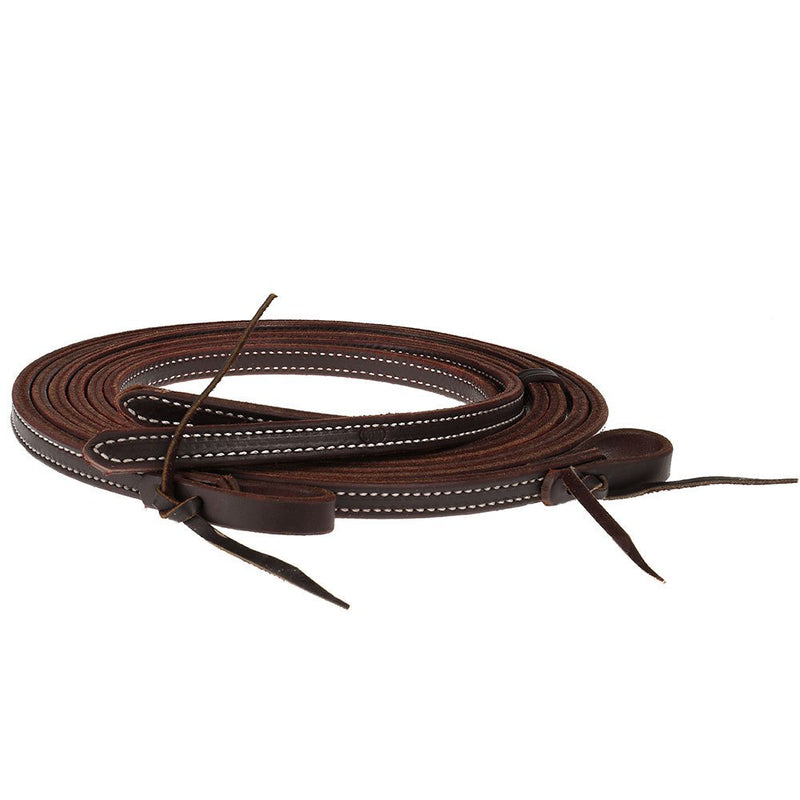 5/8" x 7'6" Oiled Latigo Double Stitched Split Reins