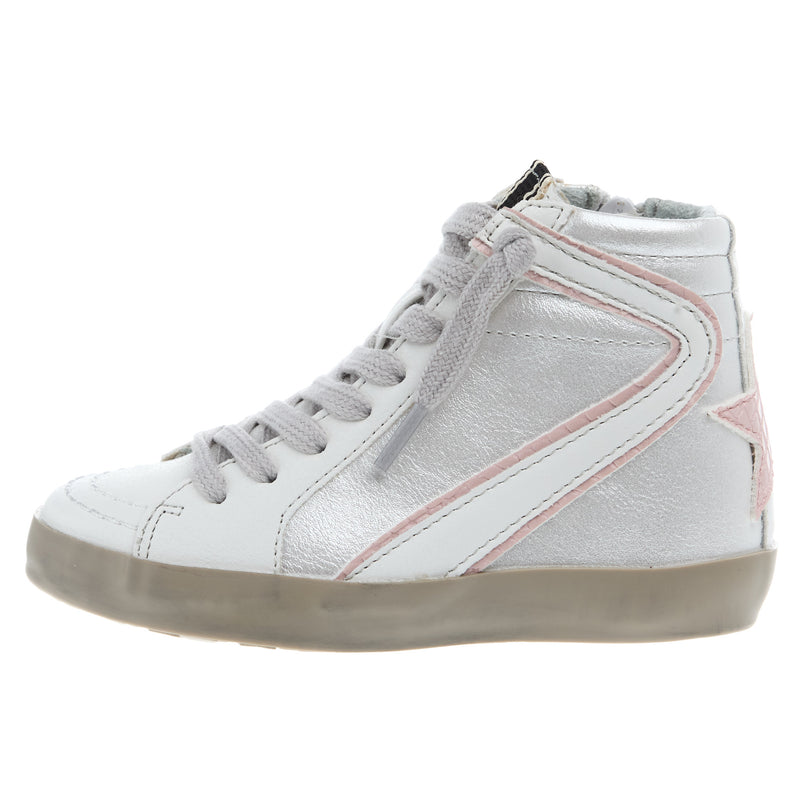 Shu Shop Rooney Toddlers Metallic White High Top Sneaker