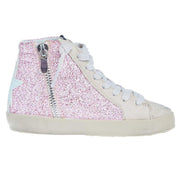 Shu Shop Rooney Toddlers Pink Glitter High Top Shoes