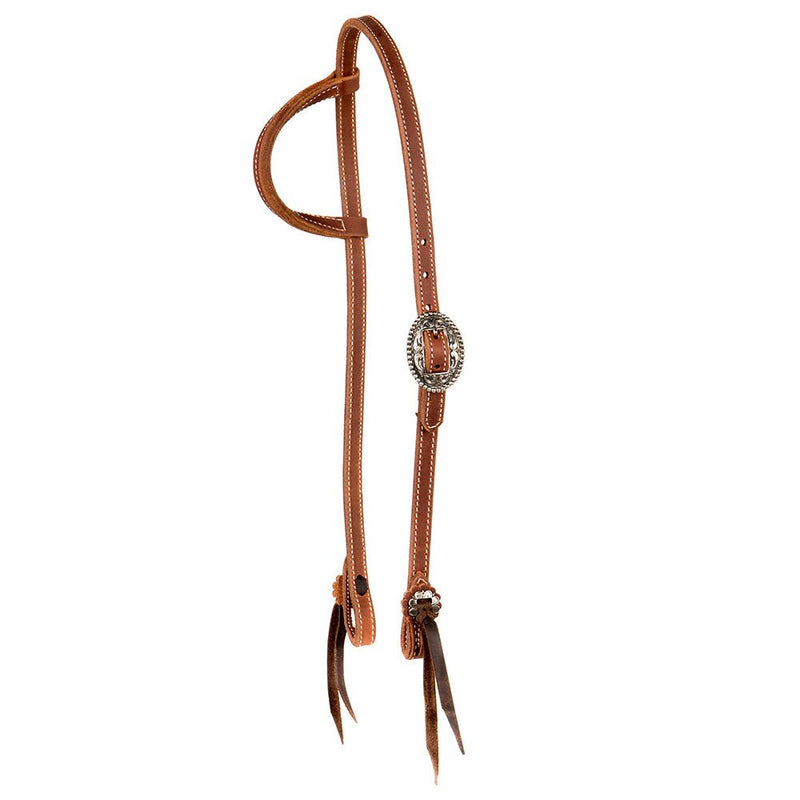 Trevor Brazile Relentless single rolled ear harness leather headstall