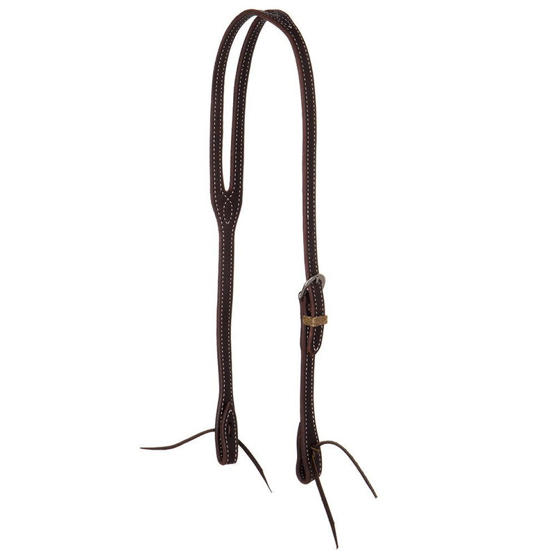 Latigo Double Ply and Stitched Slot Ear Headstall