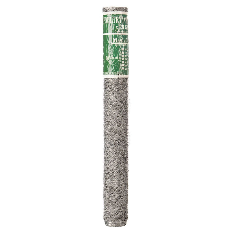 Mazel 1 x 20 Galvanized Hex Netting - 36" x 50'