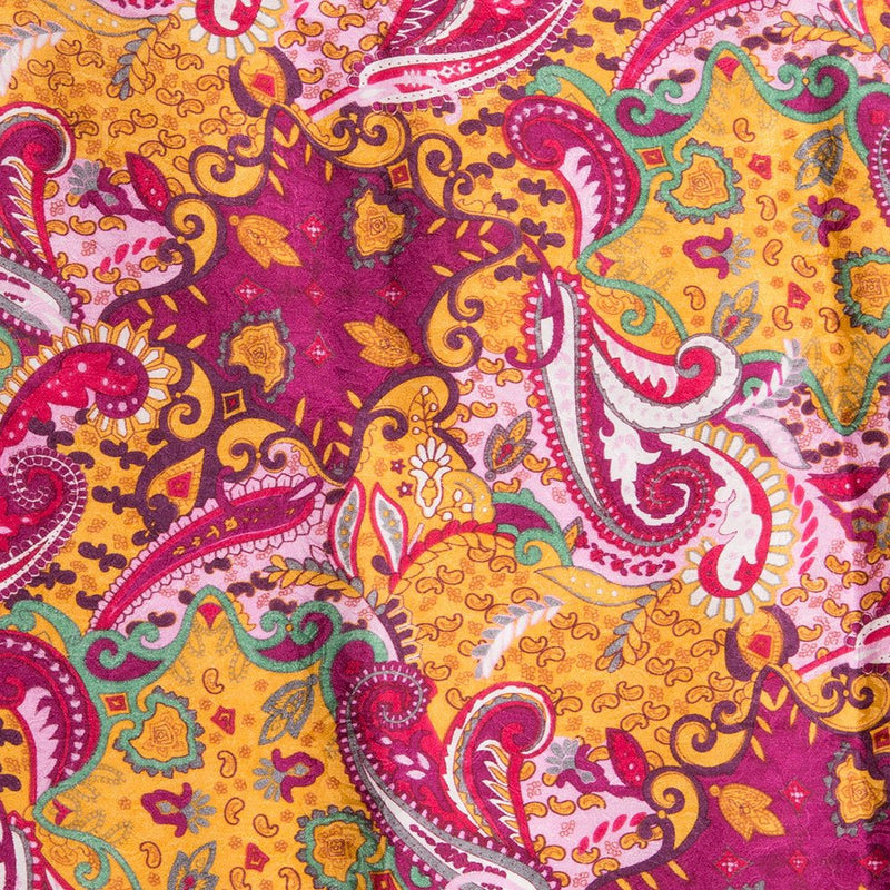 Paisley Lemon Berry/Raspberry Yellow Wild Rag