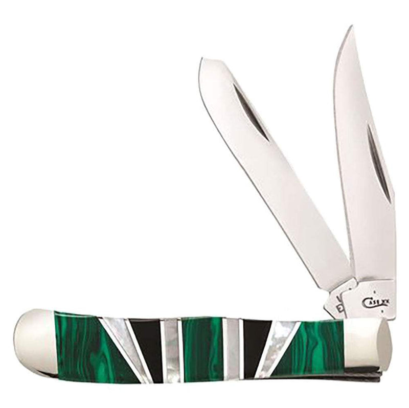 Case Exotic Green Malachite Mini Trapper Knife