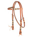 Harness Leather and Rawhide Browband Headstall